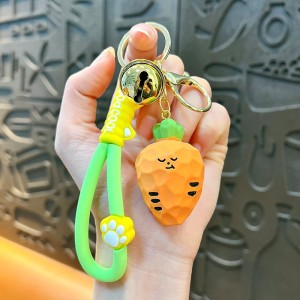 Vegetable and fruit series keychain garlic mushroom carrot green onion keychain bag pendant