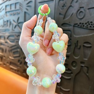 Luminous Love Beads Mobile  phone chain Key or Car pendant wholesale OEM service