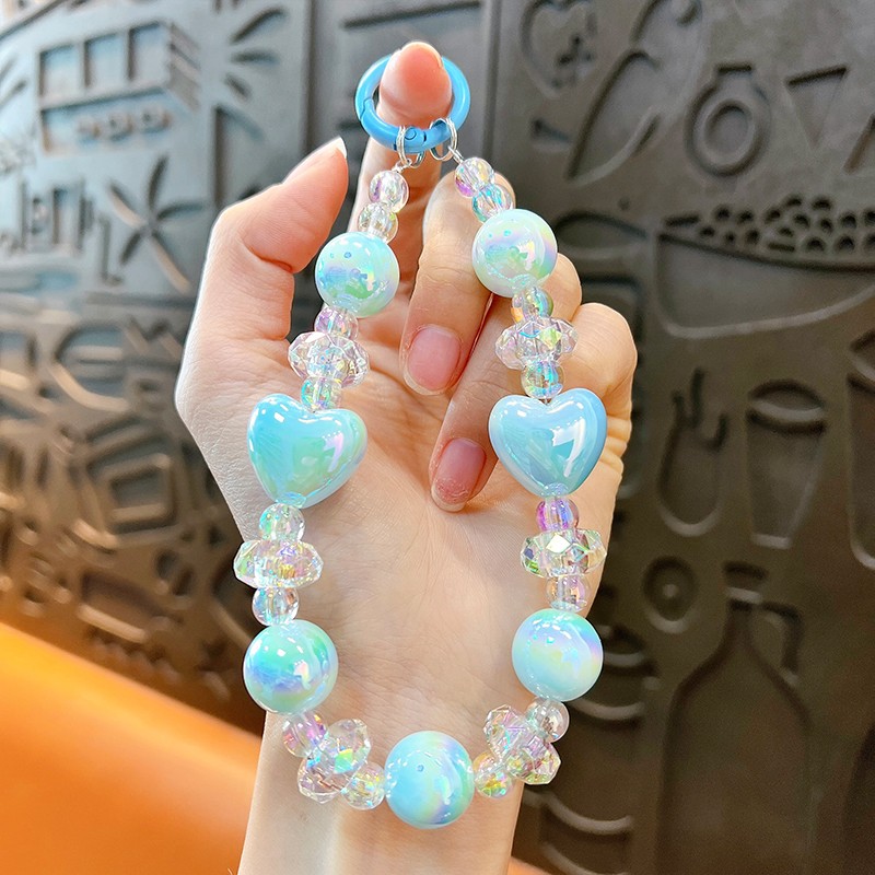 Luminous Love Beads Mobile  phone chain Key or Car pendant wholesale OEM service