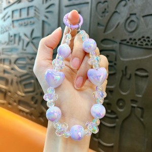 Luminous Love Beads Mobile  phone chain Key or Car pendant wholesale OEM service