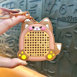 Creative New Cute Cartoon Practical Bag Pendant Cat Bear Decompression Magnetic Steel Ball Drawing Board Keychain