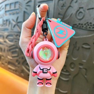 Lovely Cartoon Explore Future Atmosphere Lightning Astronaut Car Key Chain Pendant Wholesa;e