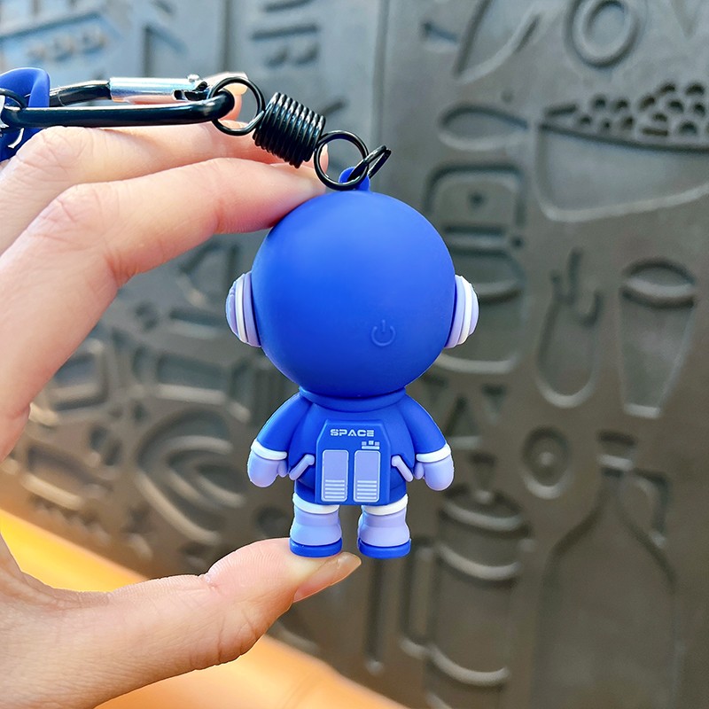 Lovely Cartoon Explore Future Atmosphere Lightning Astronaut Car Key Chain Pendant Wholesa;e