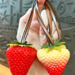 Seedless Big Strawberry Pendant With Leather Cord, realistic simulation strawberry decorative bag charm