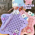 West Highland White Terrier Star-Shaped Magnetic Drawing Board Keychain, kids portable magnetic doodle bag charm