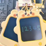 Bear Drawing Board Keychain, cute Butterbear electronic LCD doodle bag pendant for kids