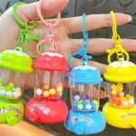 Mini Strawberry Juicer Shaking Bead Keychain, cute simulation juicer shaking bead portable bag charm