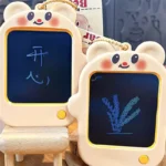 Bear Drawing Board Keychain, cute Butterbear electronic LCD doodle bag pendant for kids