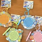 Capybara Sports Magnetic Board Keychain, cartoon capybara sports theme magnetic drawing bag pendant