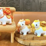 Horse New Style Spinning "Immediately Rich" Keychain, cute pony spinning fortune bag auspicious car key pendant