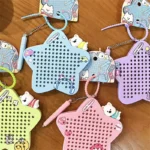 West Highland White Terrier Star-Shaped Magnetic Drawing Board Keychain, kids portable magnetic doodle bag charm
