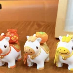 Horse New Style Spinning "Immediately Rich" Keychain, cute pony spinning fortune bag auspicious car key pendant