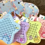 West Highland White Terrier Star-Shaped Magnetic Drawing Board Keychain, kids portable magnetic doodle bag charm
