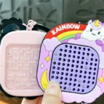 Creative Magnetic Steel Bead Drawing Board Keychains, unicorn rainbow stress relief schoolbag pendant