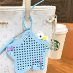 West Highland White Terrier Star-Shaped Magnetic Drawing Board Keychain, kids portable magnetic doodle bag charm