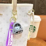 Bear Schoolbag Night Light Keychain, cute luminous atmosphere glow Ins style bag pendant