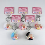 pink moon cute bear quicksand keychain floating liquid bag charm wholesale