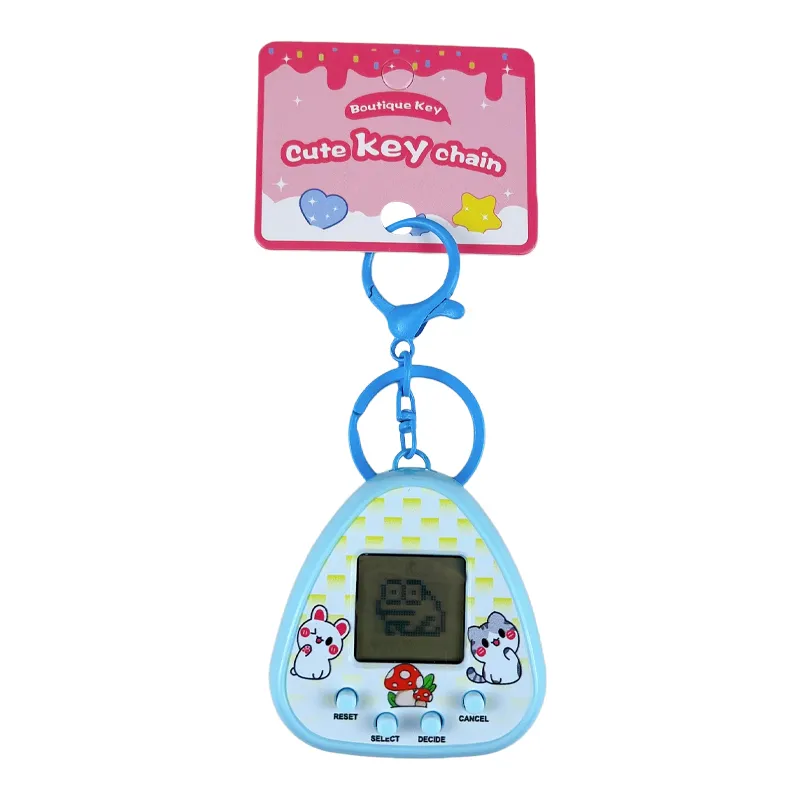 Retro Virtual Pet Game Machine, Kawaii Tamagotchi Style Keychain