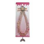 Mermaid Tail Crystal Double Chain Beaded Keychain | Sparkling Bag Charm