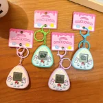 Retro Virtual Pet Game Machine, Kawaii Tamagotchi Style Keychain
