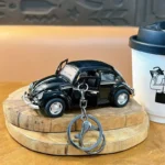 Creative Beetle Two-Door Toy Car Keychain, vintage model car stress relief bag pendant
