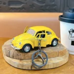 Creative Beetle Two-Door Toy Car Keychain, vintage model car stress relief bag pendant
