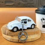 Creative Beetle Two-Door Toy Car Keychain, vintage model car stress relief bag pendant