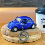 Creative Beetle Two-Door Toy Car Keychain, vintage model car stress relief bag pendant
