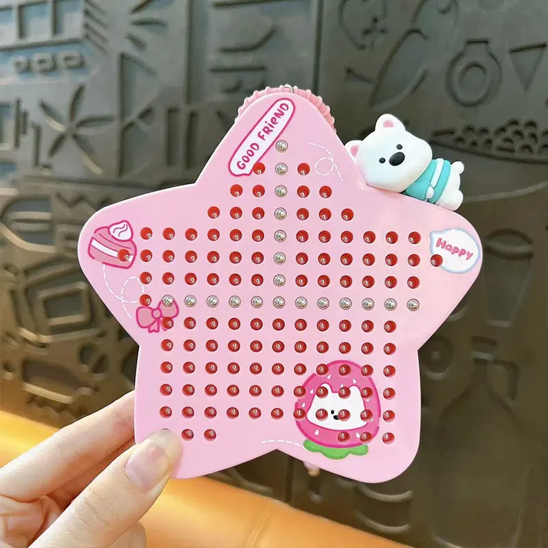 West Highland White Terrier Star-Shaped Magnetic Drawing Board Keychain, kids portable magnetic doodle bag charm