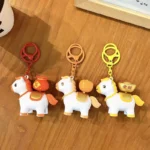 Horse New Style Spinning "Immediately Rich" Keychain, cute pony spinning fortune bag auspicious car key pendant