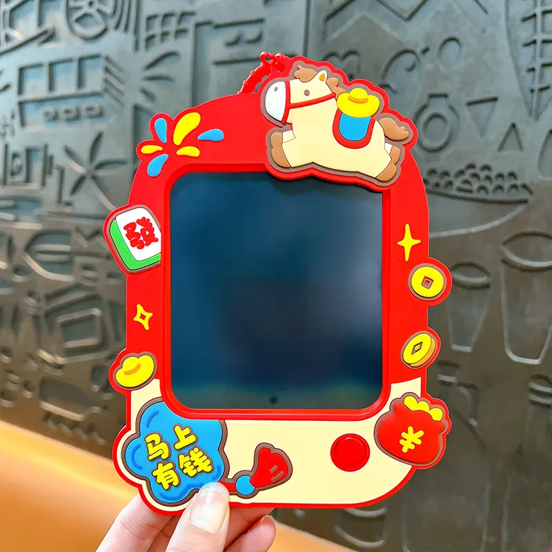 2026 Year Of The Horse Medium Doodle Board Keychain, Chinese New Year kids erasable doodle backpack pendant