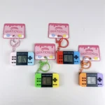 Mini Tetris Game Console Keychain, retro handheld portable game bag charm for wholesale