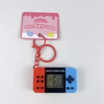 Mini Tetris Game Console Keychain, retro handheld portable game bag charm for wholesale