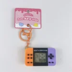 Mini Tetris Game Console Keychain, retro handheld portable game bag charm for wholesale