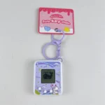 Mini Retro Game Console Keychain, portable electronic pet raising game charm bag pendant