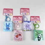 Cute Plush Character Keychain With Hidden Mirror, kawaii mini makeup mirror bag charm