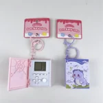 Cute Plush Character Keychain With Hidden Mirror, kawaii mini makeup mirror bag charm