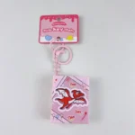Cute Plush Character Keychain With Hidden Mirror, kawaii mini makeup mirror bag charm