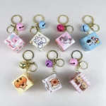 Cute Cartoon Mini 3x3 Rubik's Cube Keychain, Rotatable Fidget Toy with Bell, Portable Stress Relief Gift for Kids & Adults - Image 5