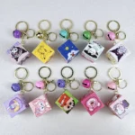 Cute Cartoon Mini 3x3 Rubik's Cube Keychain, Rotatable Fidget Toy with Bell, Portable Stress Relief Gift for Kids & Adults - Image 6