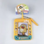 Cute cartoon magnetic drawing board keychain, mini erasable doodle pad toy for kids