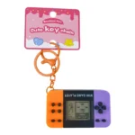 Mini Tetris Game Console Keychain | Retro Handheld Game Charm