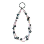 Twist Double‑Strand Beaded Phone Pendant Keychain