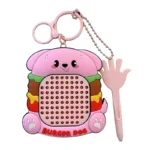 Hamburg Dog Magnetic Steel Bead Drawing Board Keychains, Cute Schoolbag Pendants, Car Keychains & Gifts