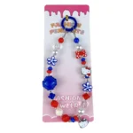Hello Kitty Red & White Beaded Phone Chain | Cute Retro Phone Strap