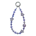 Crystal Flower Petal Beaded Phone Pendant Keychain