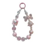 Cartoon Hand‑Painted Beaded Mobile Phone Chain Pendant