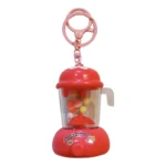 Mini Strawberry Juicer Shaking Bead Keychain, cute simulation juicer shaking bead portable bag charm