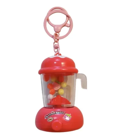Mini Strawberry Juicer Shaking Bead Keychain, cute simulation juicer shaking bead portable bag charm