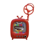 Popular Retro-Style Mini TV Keychain With Light And Sound, A Small Gift Pendant For Friends And Besties